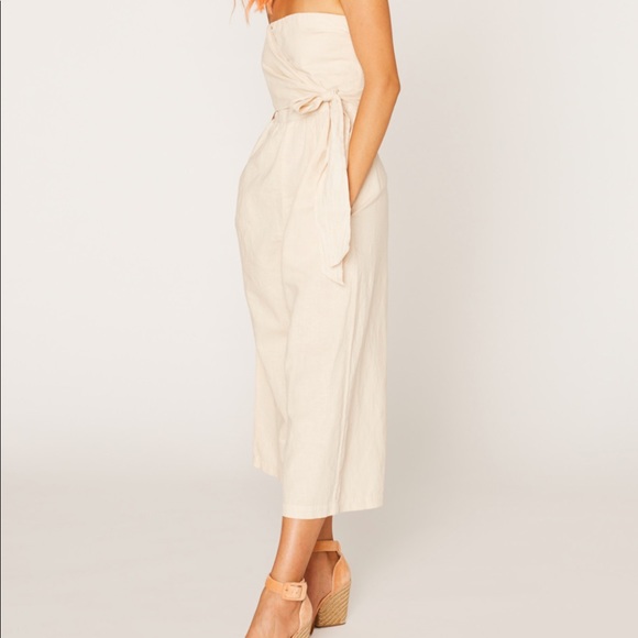lacausa raw silk overalls